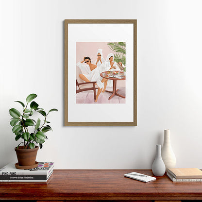 Weekend morning with friends Framed Art Print Gallery Image 41
