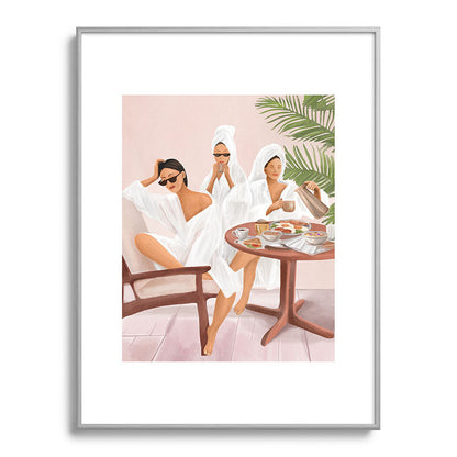 Weekend morning with friends Framed Art Print Gallery Image 98