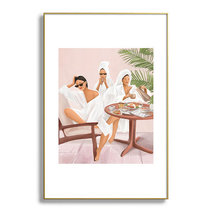 Weekend morning with friends Framed Art Print Gallery Image 93