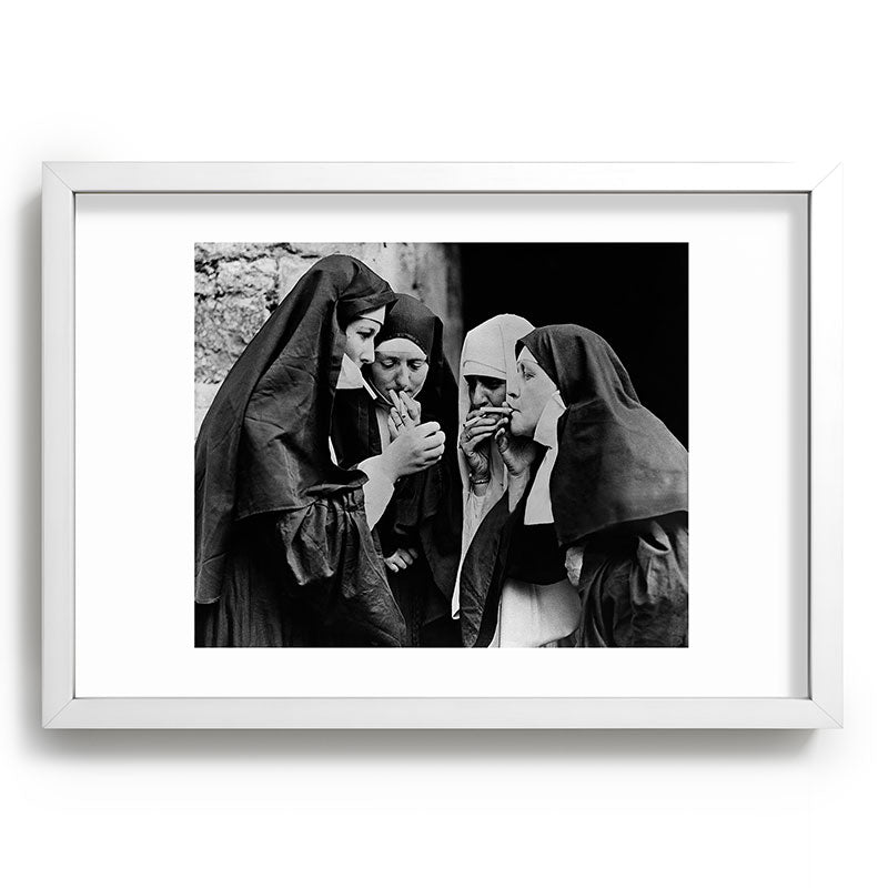 Smoking Nuns Vintage Photo -Smoking Nuns Framed Art Print Gallery Image 77