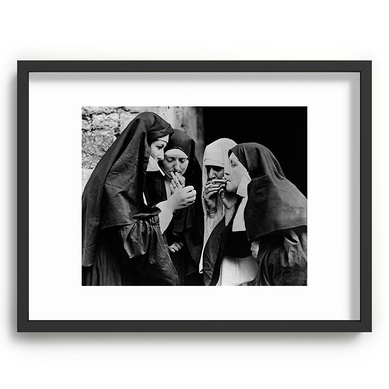 Smoking Nuns Vintage Photo -Smoking Nuns Framed Art Print Gallery Image 60