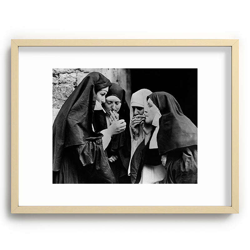 Smoking Nuns Vintage Photo -Smoking Nuns Framed Art Print Gallery Image 73