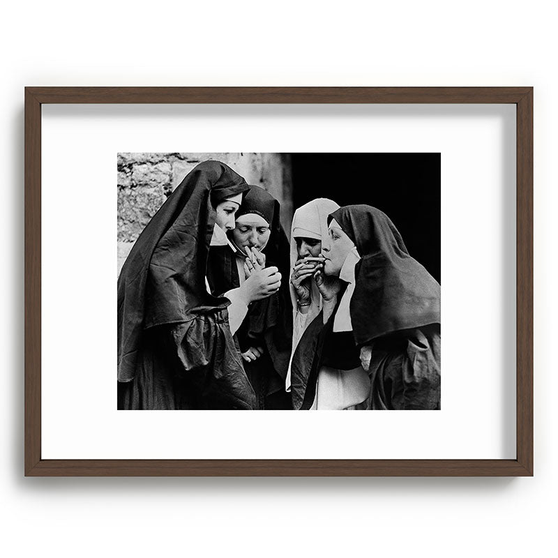 Smoking Nuns Vintage Photo -Smoking Nuns Framed Art Print Gallery Image 66