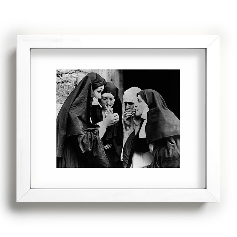 Smoking Nuns Vintage Photo -Smoking Nuns Framed Art Print Gallery Image 75