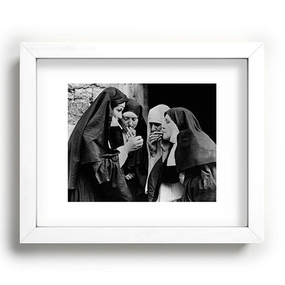 Smoking Nuns Vintage Photo -Smoking Nuns Framed Art Print Gallery Image 75