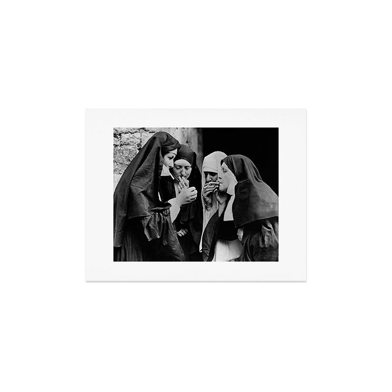 Smoking Nuns Vintage Photo -Smoking Nuns Art Print Gallery Image 2