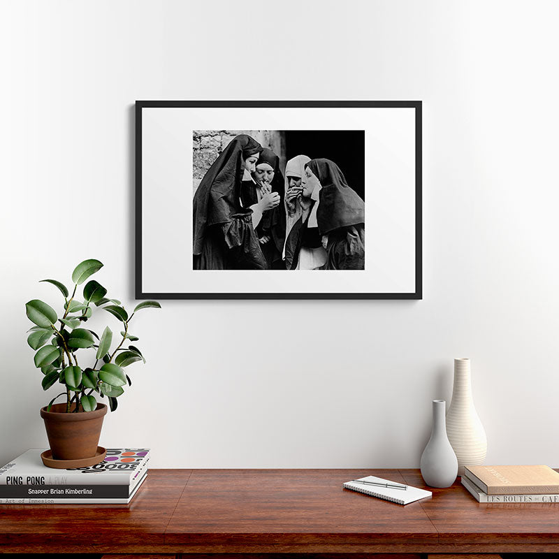 Smoking Nuns Vintage Photo -Smoking Nuns Framed Art Print Gallery Image 6