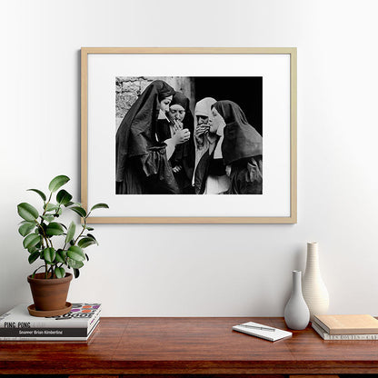Smoking Nuns Vintage Photo -Smoking Nuns Framed Art Print Gallery Image 49