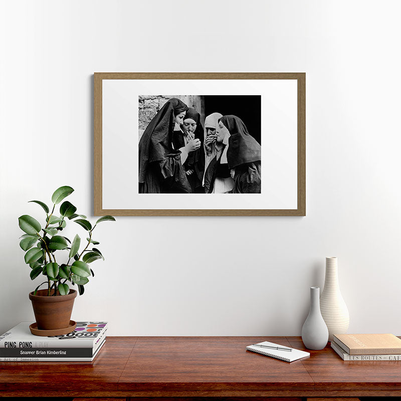Smoking Nuns Vintage Photo -Smoking Nuns Framed Art Print Gallery Image 48