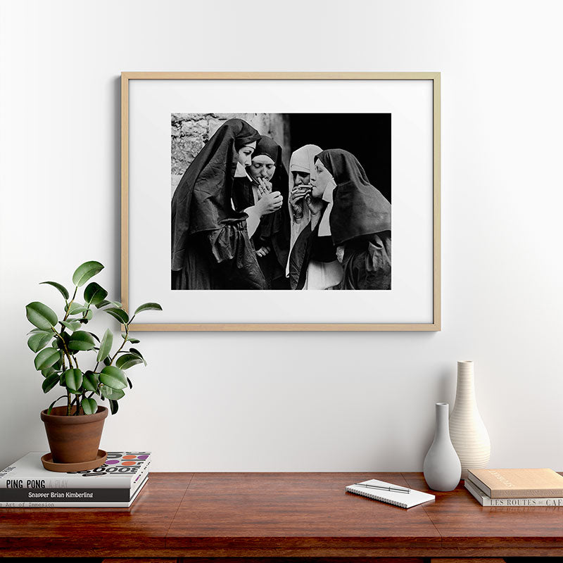 Smoking Nuns Vintage Photo -Smoking Nuns Framed Art Print Gallery Image 21