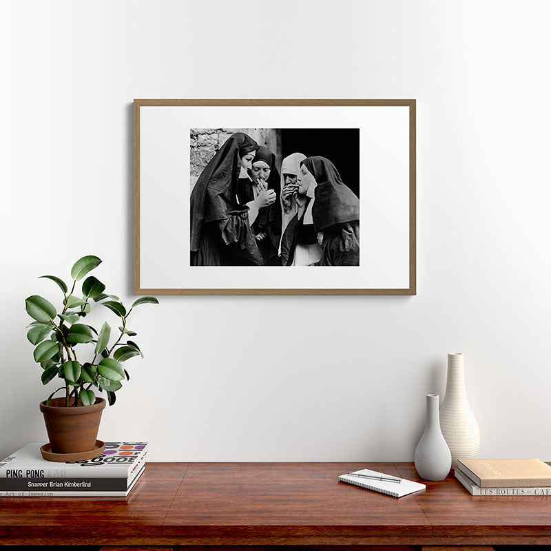 Smoking Nuns Vintage Photo -Smoking Nuns Framed Art Print Gallery Image 13