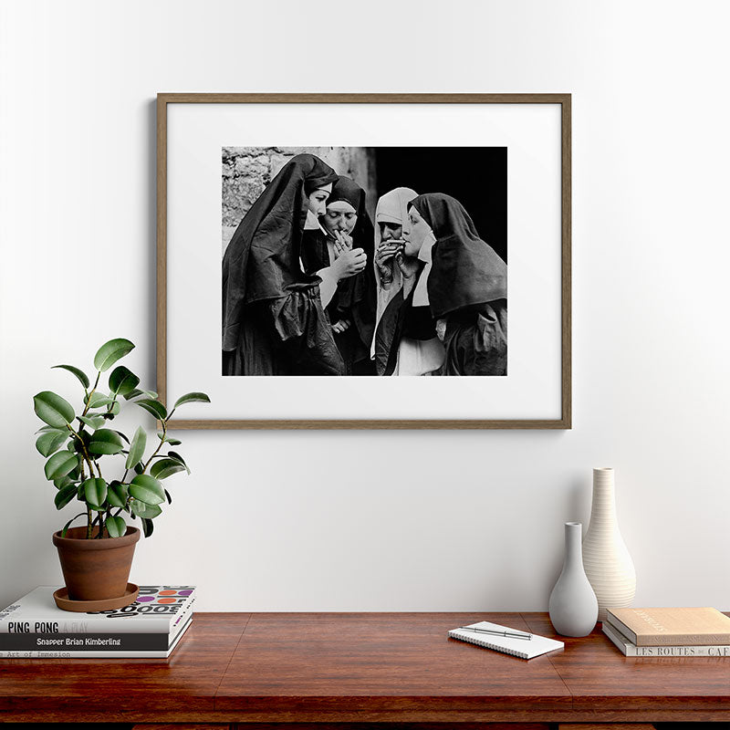 Smoking Nuns Vintage Photo -Smoking Nuns Framed Art Print Gallery Image 14