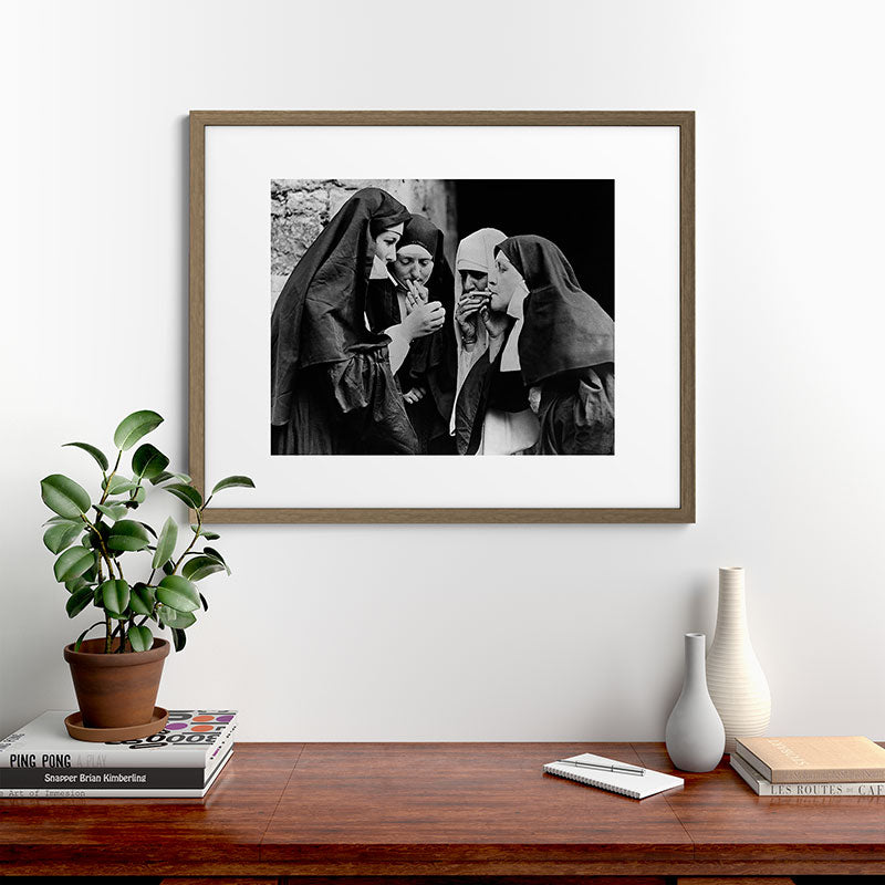 Smoking Nuns Vintage Photo -Smoking Nuns Framed Art Print Gallery Image 42