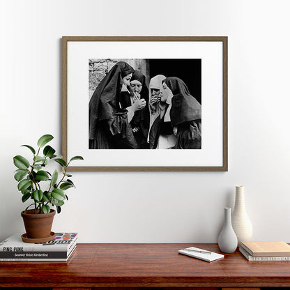 Smoking Nuns Vintage Photo -Smoking Nuns Framed Art Print Gallery Image 42