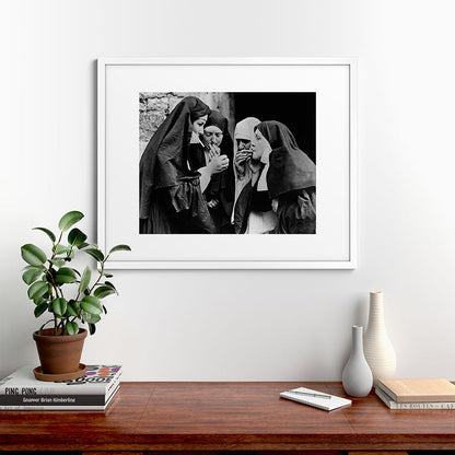 Smoking Nuns Vintage Photo -Smoking Nuns Framed Art Print Gallery Image 56