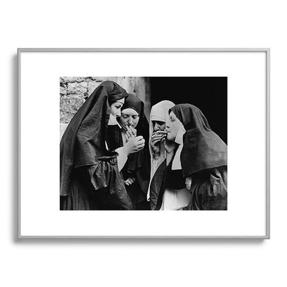 Smoking Nuns Vintage Photo -Smoking Nuns Framed Art Print Gallery Image 98
