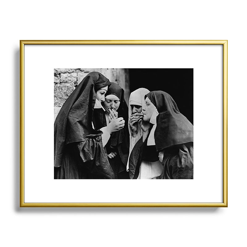 Smoking Nuns Vintage Photo -Smoking Nuns Framed Art Print Gallery Image 88