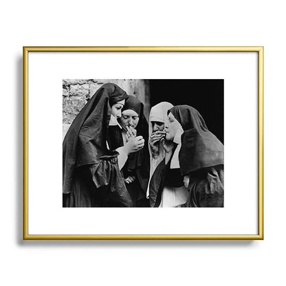 Smoking Nuns Vintage Photo -Smoking Nuns Framed Art Print Gallery Image 88