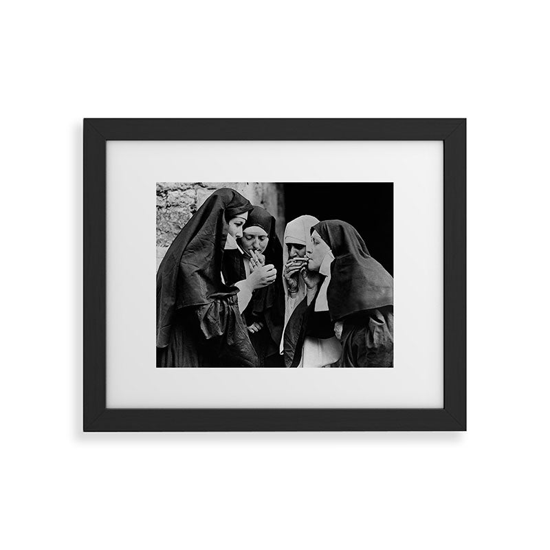 Smoking Nuns Vintage Photo -Smoking Nuns Framed Art Print Gallery Image 30