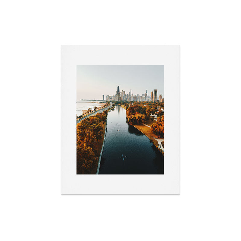 chicago aerial view Art Print Gallery Image 4
