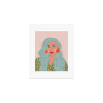 Woman Portrait- Clementines Earrings Art Print Gallery Image 1