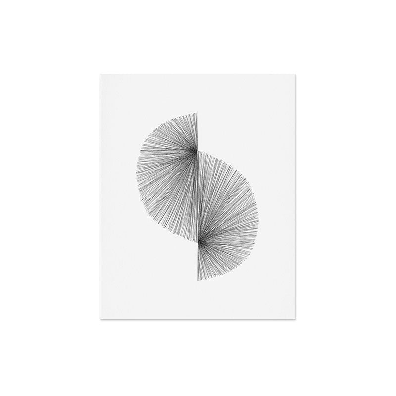 Mid Century Modern Geometric Abstract S Shape Line Drawing Pattern Art Print Gallery Image 5