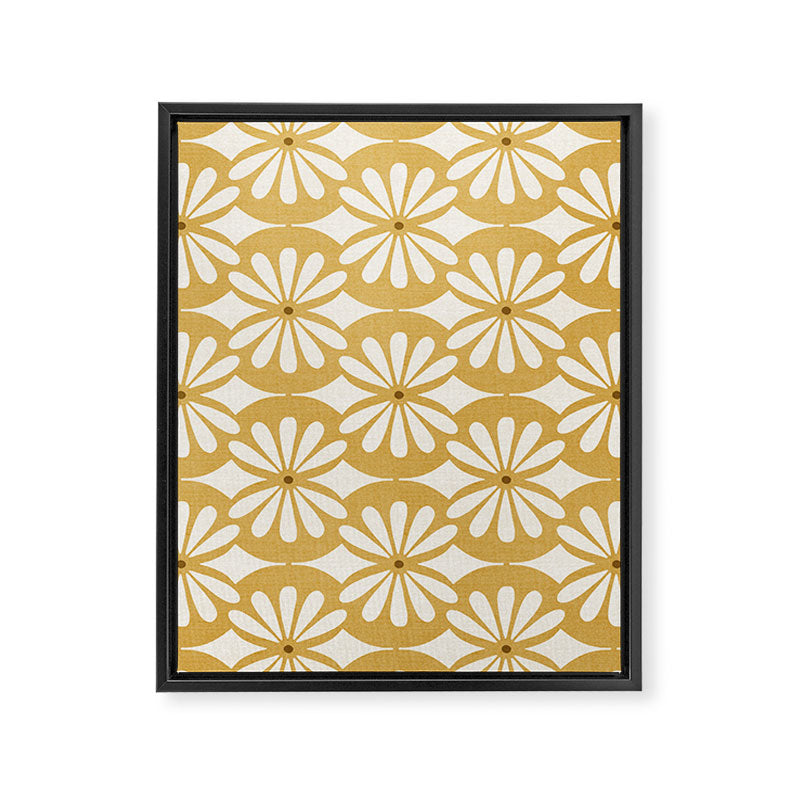 Solstice Boho Geometric Goldenrod Framed Canvas Print Gallery Image 8