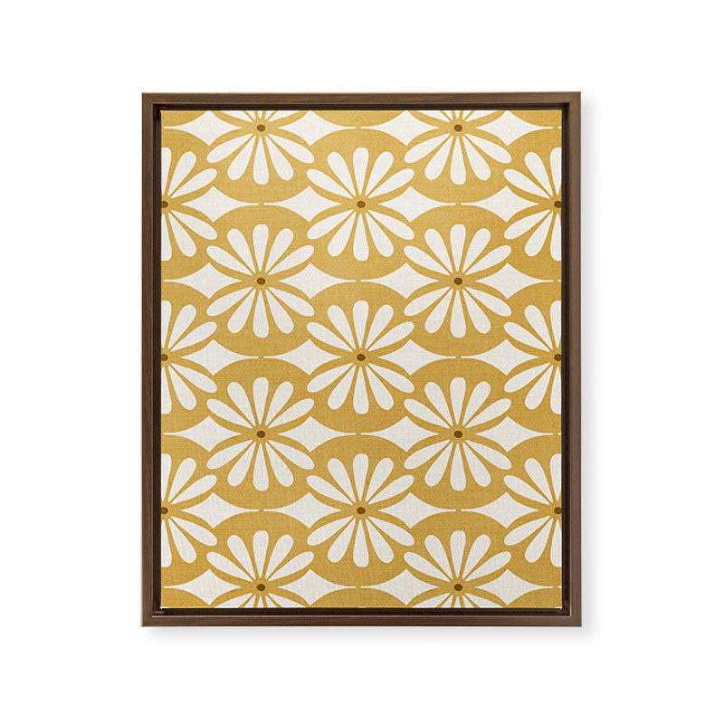 Solstice Boho Geometric Goldenrod Framed Canvas Print Gallery Image 10