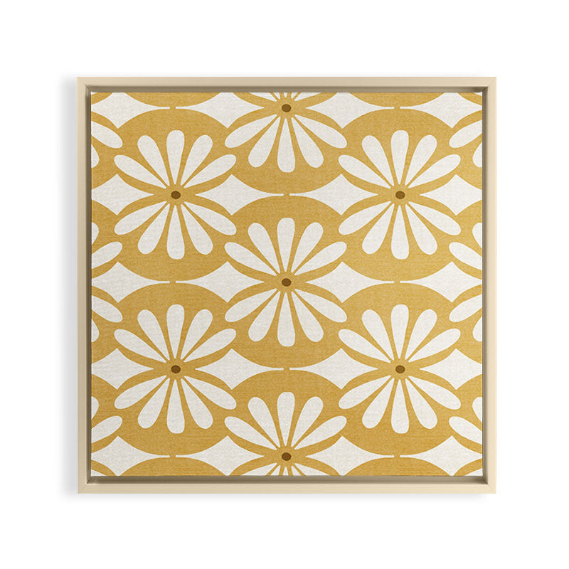 Solstice Boho Geometric Goldenrod Framed Canvas Print Gallery Image 24