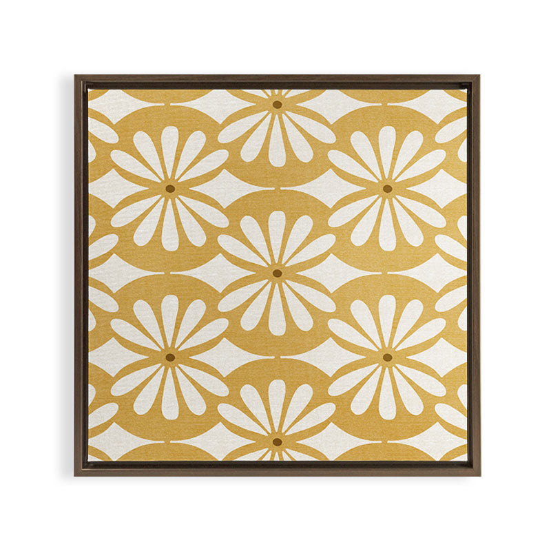 Solstice Boho Geometric Goldenrod Framed Canvas Print Gallery Image 15
