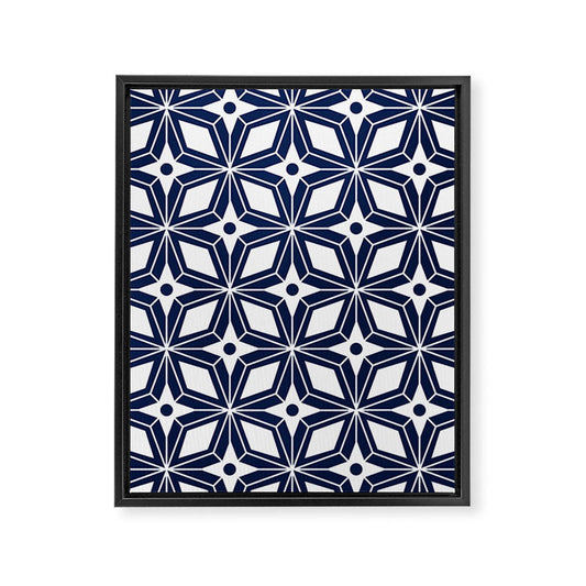 Starburst - Navy Framed Canvas Print Gallery Image 2