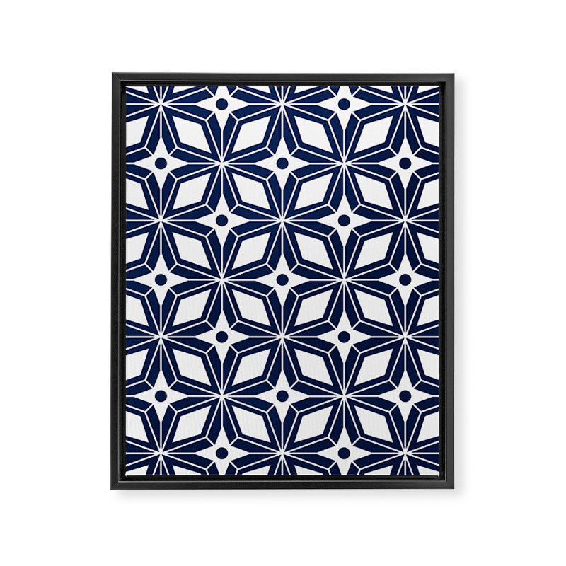 Starburst - Navy Framed Canvas Print Gallery Image 3