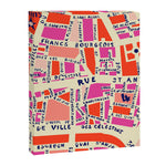 paris map pink Canvas Print Gallery Image 1
