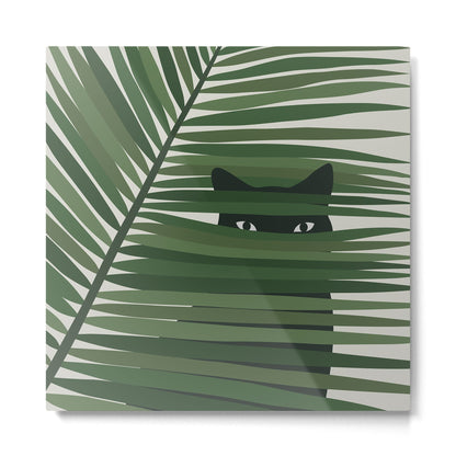 Cat and Plant 53 Metal Print Gallery Image 5