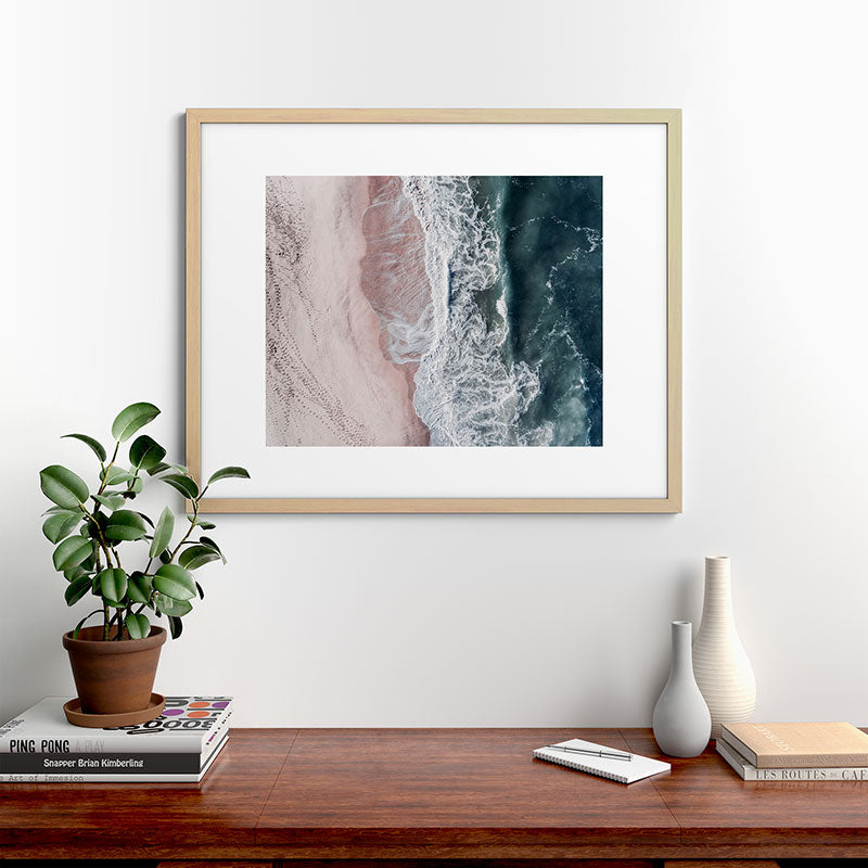Crashing waves - Aerial Beach Ocean Sea Photography by Ingrid Beddoes Framed Art Print Gallery Image 49