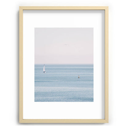 Ocean - Sail boat in calm sea - travel photography Framed Art Print Gallery Image 72