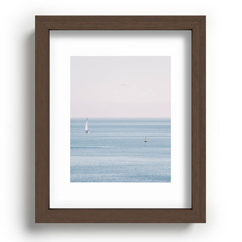 Ocean - Sail boat in calm sea - travel photography Framed Art Print Gallery Image 64