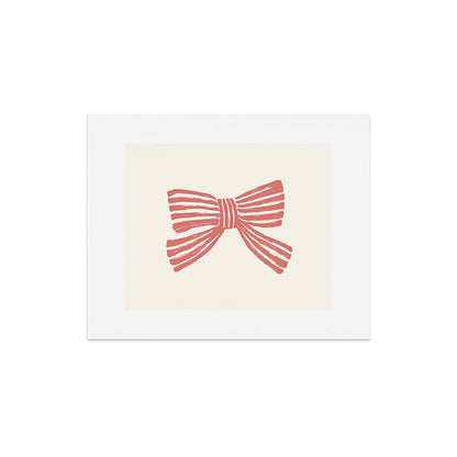 Pink Stripe Bow Ribbon Art Print Gallery Image 4