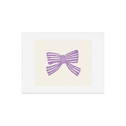 Violet Stripe Bow Ribbon Art Print Gallery Image 6