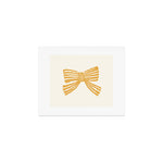 Yellow Stripe Bow Ribbon Art Print Gallery Image 1