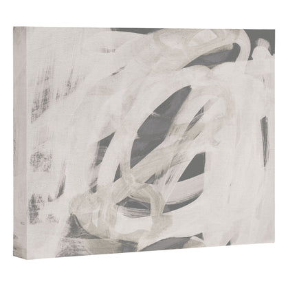 abstract brushstrokes neutral Canvas Print Gallery Image 1