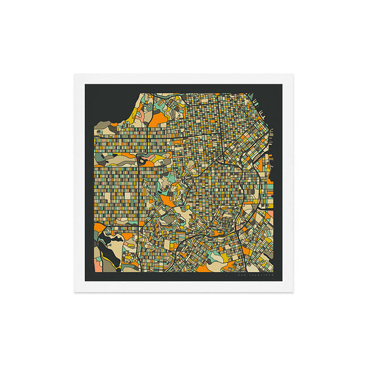 SAN FRANCISCO MAP Art Print Gallery Image 2