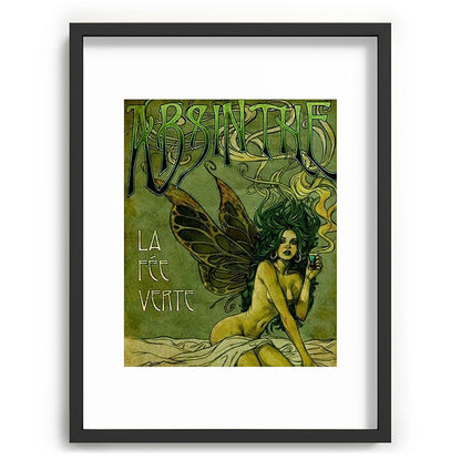 Vintage Parisian Green Fairy Absinthe Alcoholic Aperitif Advertisement Poster Framed Art Print Gallery Image 84