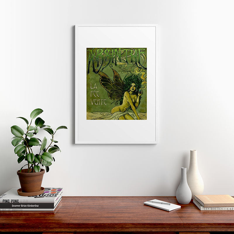 Vintage Parisian Green Fairy Absinthe Alcoholic Aperitif Advertisement Poster Framed Art Print Gallery Image 37