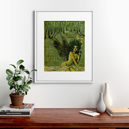 Vintage Parisian Green Fairy Absinthe Alcoholic Aperitif Advertisement Poster Framed Art Print Gallery Image 39