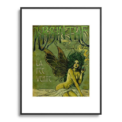 Vintage Parisian Green Fairy Absinthe Alcoholic Aperitif Advertisement Poster Framed Art Print Gallery Image 116