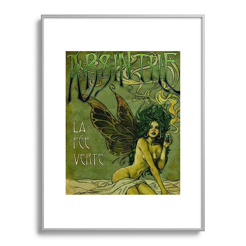 Vintage Parisian Green Fairy Absinthe Alcoholic Aperitif Advertisement Poster Framed Art Print Gallery Image 134