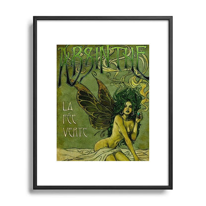 Vintage Parisian Green Fairy Absinthe Alcoholic Aperitif Advertisement Poster Framed Art Print Gallery Image 111