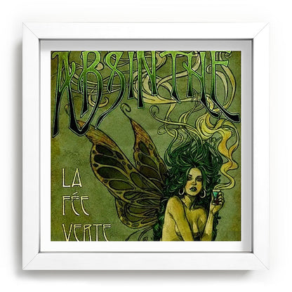Vintage Parisian Green Fairy Absinthe Alcoholic Aperitif Advertisement Poster Framed Art Print Gallery Image 114