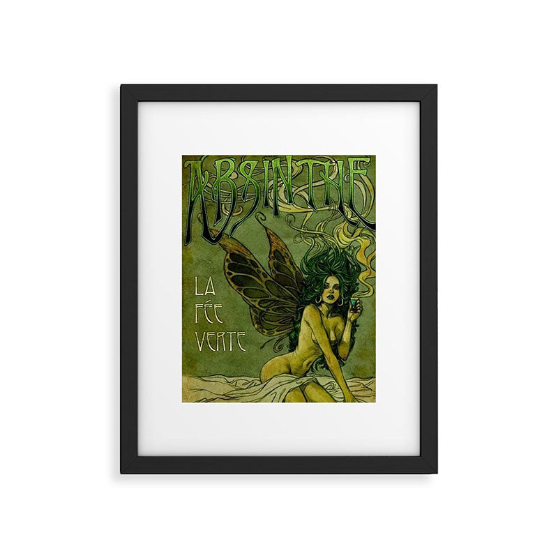 Vintage Parisian Green Fairy Absinthe Alcoholic Aperitif Advertisement Poster Framed Art Print Gallery Image 5
